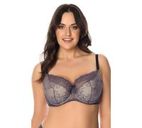 Vivisence Sujetador Semi-Acolchado con Motivo Floral para Mujeres 1045, Azul Marino,90G