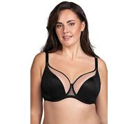 Vivisence Sujetador Suave Elegante con Copas De Malla Aros De Soporte Y Diseño Que Realza El Busto Ideal para Conjuntos Femeninos Y Uso Diario Confortable, Negro,85K