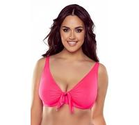Vivisence Top De Bikini Sin Relleno Liso para Mujeres 3202, Rosa,95D
