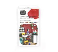 Viviva Colorsheets, hojas de colores con acuarela, 16 acuarelas vibrantes, para exteriores y viajes, set original
