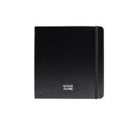 Viviva - Cuaderno de dibujo y bocetos cuadrado, 19 x 19 cm, 100% algodón, 300 g/m², 40 páginas, encuadernado en piel sintética premium, perfecto para entintar, dibujar y pintar con acuarela