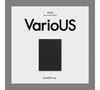 VIVIZ VarioUS 3rd Mini Album Photobook CLAZZY Version 60p PhotoBook+1ea Lyrics Newspaper+1p Staff Only Card+1p Folding PhotoCard+3p PhotoCard+1ea 3Cut Film Photo+1ea Sticker+Tracking Sealed