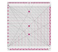 VIVIZEN Regla de acolchado | Regla de acolchado ranurada de 12.5 x 12.5 pulgadas para cortar tela, coser y retazos | Regla de edredón acrílica con medición