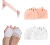 VIVIZEN Separadores de dedos, separadores de dedos de silicona para mujer (juego de 4, transparentes)