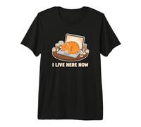 Vivo Aquí Ahora Cat Owner Desarrollador de Software Camiseta Premium