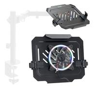 Vivo Bandeja Universal Ajustable para portátil de 12 a 15.6 Pulgadas con Ventilador RGB, Compatible con Brazos de Monitor compatibles con VESA, Negro, STAND-LAP5F