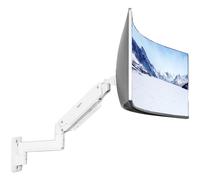 VIVO Brazo de monitor de alta resistencia de aluminio premium para pantallas ultraanchas de hasta 49 pulgadas y 44 libras Montaje en pared simple