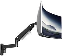VIVO Brazo de Monitor de Aluminio Pantallas ultraanchas de hasta 49 Pulgadas y 20 kg, Montaje en Pared Individual, Altura neumática, VESA máxima 100 x 100, Negro, MOUNT-V101G1