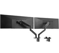 VIVO Brazo de tensión de monitor doble ultra ancho resistente para pantallas de hasta 45 pulgadas, soporta 44 libras por brazo, soporte de monitor de escritorio premium para 2 ultraanchos, negro