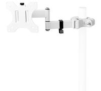 VIVO Brazo universal de acero para montaje en poste de movimiento completo con placa VESA extrable de 75 mm y 100 mm para pantallas de 17 a 32 p