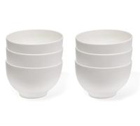 vivo by Villeroy & Boch Group Basic White Boles, Set de 6 piezas OVALADAS, Porcelana Premium, Blanco