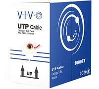 VIVO - Cable Ethernet Cat5e (1000 pies, UTP, 1000 pies, estilo Cat-5e) rosso