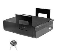 VIVO Cajón extraíble para escritorio de oficina de 33 cm, seguro para colocar debajo del escritorio, organizador de almacenamiento deslizante con cerradura para la estación de trabajo, negro,