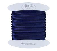 Vivo Costura - Ribete de Raso - Ribete de Costura de Raso Ideal para Acabados refinados, para Colocar Entre 2 Telas o en el Borde de Sus Creaciones. (por 5 Metros, Azul Marino)