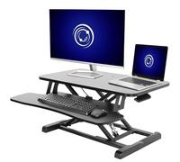 VIVO DESK-V028KB - Convertidor de escritorio de 28 pulgadas, serie K, elevador de altura ajustable para sentarse a pararse, monitor dual y estación de trabajo para laptop con bandeja para teclado,