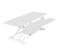 VIVO DESK-V036KW Convertidor de escritorio de 91 cm, serie K, elevador de escritorio para usar sentado o de pie, estación de trabajo de doble monitor y portátil con bandeja amplia para el teclado