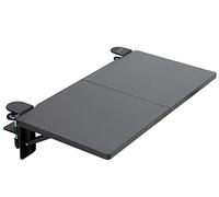 VIVO Extensor de escritorio con abrazadera de 24 x 12 pulgadas (14 abrazaderas incluidas), soporte de muñeca, bandeja plegable para teclado, soporte de mesa para escritorios sentados, color negro