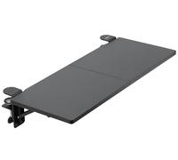 VIVO Extensor de escritorio con abrazadera de 30 x 12 pulgadas (14 con abrazaderas), soporte de muñeca, bandeja plegable para teclado, soporte de mesa para escritorios sentados, color negro,