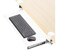 VIVO MOUNT-KB05W - Bandeja deslizante grande para teclado y mouse de computadora debajo del escritorio, cajón de plataforma extraíble de 27 x 11 pulgadas, blanco, MOUNT-KB05W