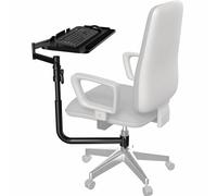 VIVO Mount-KB18CP - Bandeja para teclado y mouse montada en silla de oficina, inclinación ergonómica, rotación de 360 grados, color negro, MOUNT-KB18CP