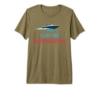 Vivo para el Motorboating Velero Capitán del Mar Camiseta Premium