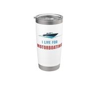 "Vivo para el Motorboating" Velero Capitán del Mar Vaso térmico de acero inoxidable de doble pared