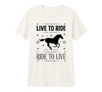 Vivo para Paseo para Vivir Amante Ecuestre Occidental Camiseta Premium