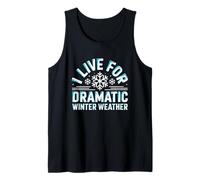 Vivo para un Amante dramático de la tormenta de Nieve del Clima Invernal Camiseta sin Mangas