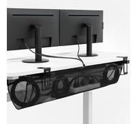 VIVO Red de Cable de Malla de 44 Pulgadas con Abrazadera para Debajo del Escritorio, Organizador de Cables para estación de Trabajo, Soporte para regleta de alimentación, solución ergonómica de