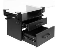 VIVO Sistema de cajón y Estante Debajo del Escritorio con Abrazadera de Esquina, Soporte para Accesorios de Oficina para Suministros, Dispositivos de Juego y más, Almacenamiento de Varios Niveles,