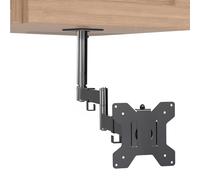 VIVO - Soporte articulado para debajo del gabinete para un solo monitor y TV peque a de 13 a 27 pulgadas, brazo de extensi n largo ajustable en a