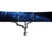 Vivo Soporte neumático Triple para Monitor para 3 Pantallas de hasta 32 Pulgadas, Totalmente Ajustable, Soporte de Escritorio Resistente con Ojal de Abrazadera en C, Negro, STAND-V300G
