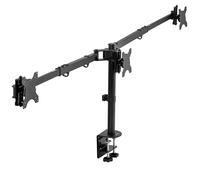 Vivo Soporte de Escritorio de Triple Monitor Premium para 3 Pantallas de hasta 22 Libras, se Adapta a ultraanchos de hasta 38 Pulgadas en el Soporte Central, Brazos telescópicos Ajustables,