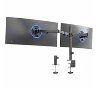 Vivo Soporte de Escritorio para Monitor Doble ultraancho, Soporte de Acero Totalmente Ajustable, soporta 2 Pantallas de computadora de hasta 38 Pulgadas y máximo 10 kg Cada una, Negro, STAND-V038