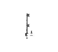 VIVO Soporte de escritorio para monitor dual con ajuste de altura y placas VESA para 2 pantallas LCD ultraanchas de hasta 34 pulgadas Stacked Arr