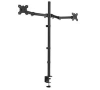 VIVO Soporte de escritorio para monitor dual, poste extra alto de 39 pulgadas, soporte totalmente ajustable para pantallas de hasta 32 pulgadas,