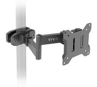 VIVO Brazo Universal de Acero para Monitor de Montaje en Poste de Movimiento Completo con Placa VESA extraíble de 75 mm y 100 mm, se Adapta a Pantallas de 17 a 32 Pulgadas, Negro, MOUNT-POLE01A