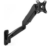 VIVO Soporte de Pared neumático de Brazo extendido de Altura Ajustable, articulación de Movimiento Completo, se Adapta a Pantallas de 17 a 27 Pulgadas, Negro, MOUNT-V001G