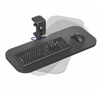 VIVO Soporte giratorio para teclado y mouse de computadora de 23 x 10 pulgadas, abrazadera giratoria de escritorio individual extra resistente, escritura ergonómica, negro, MOUNT-KB04CB