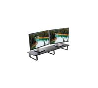 VIVO Soporte para monitor extra largo de 39 pulgadas Elevador de escritorio de madera y acero Pantalla dual Teclado para TV Computadora porttil