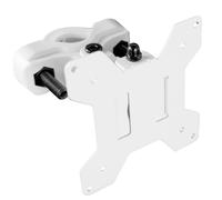 VIVO Soporte universal de acero para poste con placa VESA extrable de 75 mm y 100 mm Se adapta a pantallas de hasta 30 pulgadas Blanco MOUNT-POL