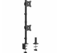 Vivo STAND-V002R - Soporte de Escritorio para Monitor Dual con Ajuste de Altura y Placas VESA para 2 Pantallas LCD ultraanchas de hasta 34 Pulgadas, arreglo apilado