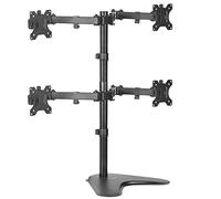 VIVO Stand-V004F Soporte de Escritorio, Acero aleado Aluminio, Black, Talla única