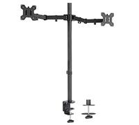 VIVO STAND-V012 - Soporte de Escritorio para Monitor Doble, Poste Extra Alto de 39 Pulgadas, Soporte Totalmente Ajustable para Pantallas de hasta 27 Pulgadas, Color Negro