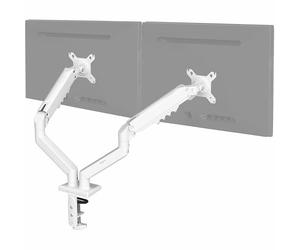 Vivo STAND-V102OW Soporte de Escritorio articulado con Brazo de Resorte neumático Doble de 17 a 27 Pulgadas, se Adapta a 2 Pantallas de Monitor con VESA máximo 100 x 100, Blanco, STAND-V102OW