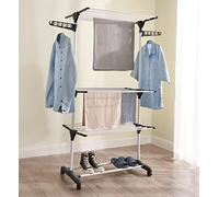 Vivo Technologies Tendedero Plegable de 4 Niveles, de Metal, Plegable, para Interiores y Exteriores, con alas Plegables, Color Negro