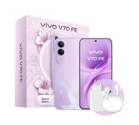 vivo V70 FE 5G Smartphone 8+512GB,7000mAh Battery Telefono Movil,Dimensity 7360-Turbo Movil,Android 16,Cámara 200MP OIS con IA,Pantalla 6.83" AMOLED 120Hz, IP68+IP69,Buds Air 3 y Cargador 90W,Morado