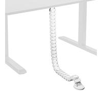VIVO Vertebrae DESK-AC01C-W - Kit de gestión de cables para escritorio, organizador de cables de entrada cuádruple ajustable, cubierta de protección de cables, conducto flexible para el hogar, oficina
