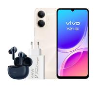vivo Y21 5G 4 GB (+4) 256 GB dorado con cargador y auriculares