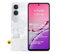 vivo Y31 5G Smartphone 6+256GB, Batería de 6500 mAh con Carga de 44W Telefono movil,Pantalla de 6,72" con 120 Hz y 1050 nits Movil,Cámara con IA de 50 MP,Doble estéreo,IP68+IP69,Blanco